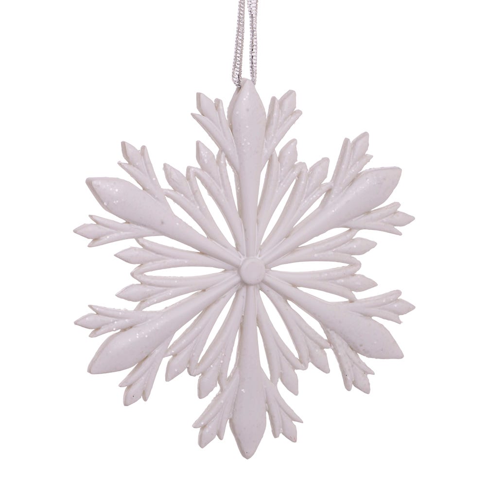 Kurt Adler 4-Inch Elegant Snowflake Ornament with Swarovski Elements