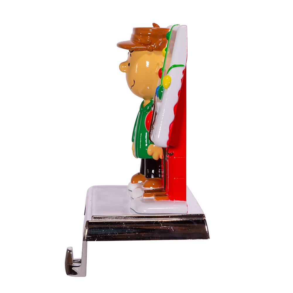 Kurt Adler 5-Inch Peanuts Charlie Brown with Doghouse Stocking Holder