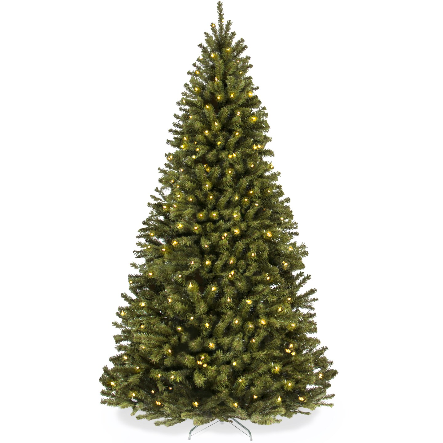 Best Choice Products Pre-Lit Spruce Artificial Christmas Tree w/ Easy Assembly, Metal Hinges & Foldable Base