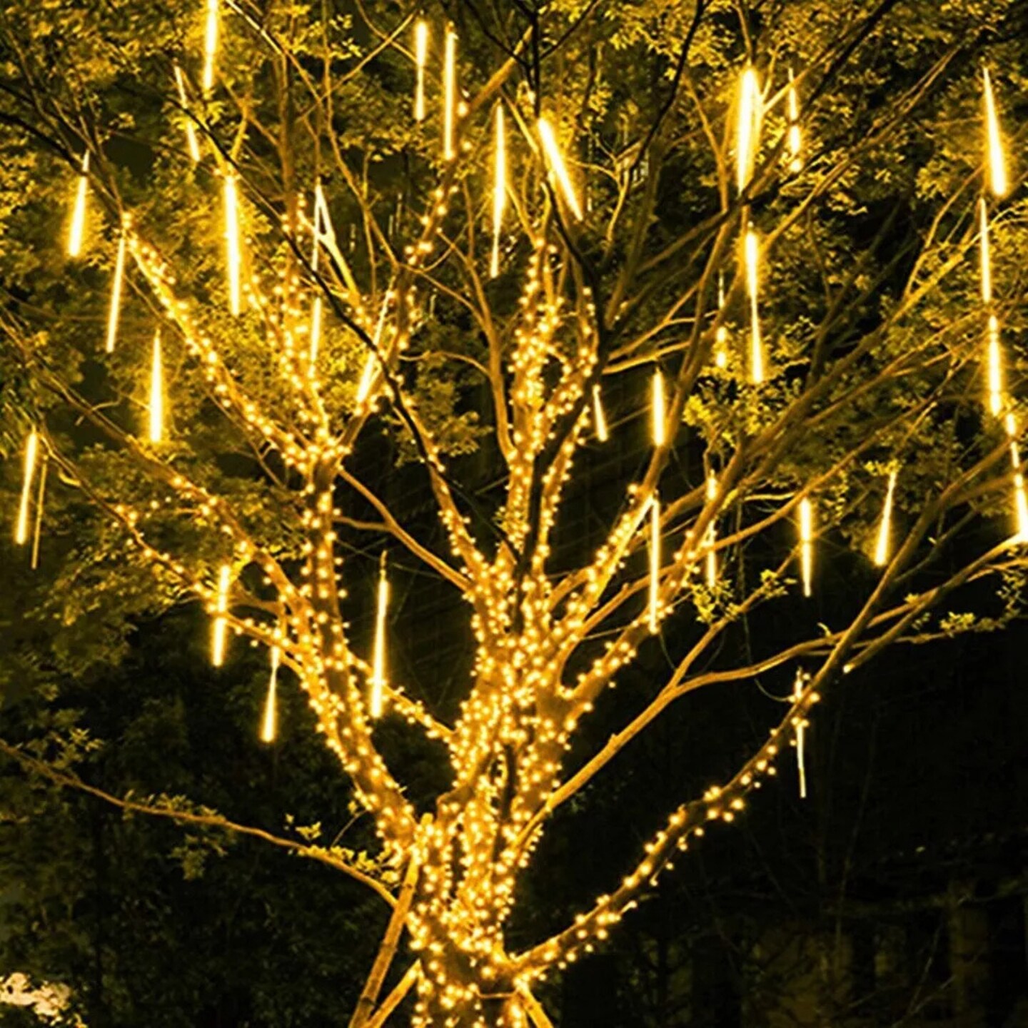 Kitcheniva Meteor Shower Raindrop Lights Snowfall String Light Christmas Decor 192 LED