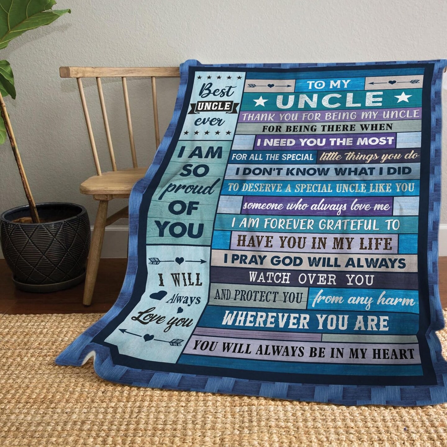to My Uncle Gifts Blanket from Niece Nephew for Uncle, Uncle Blanket, Gift for Uncle Blanket Soft Fleece Flannel Throw Blanket, Uncle Gifts, Keepsake Uncle Gift for Christmas Birthday