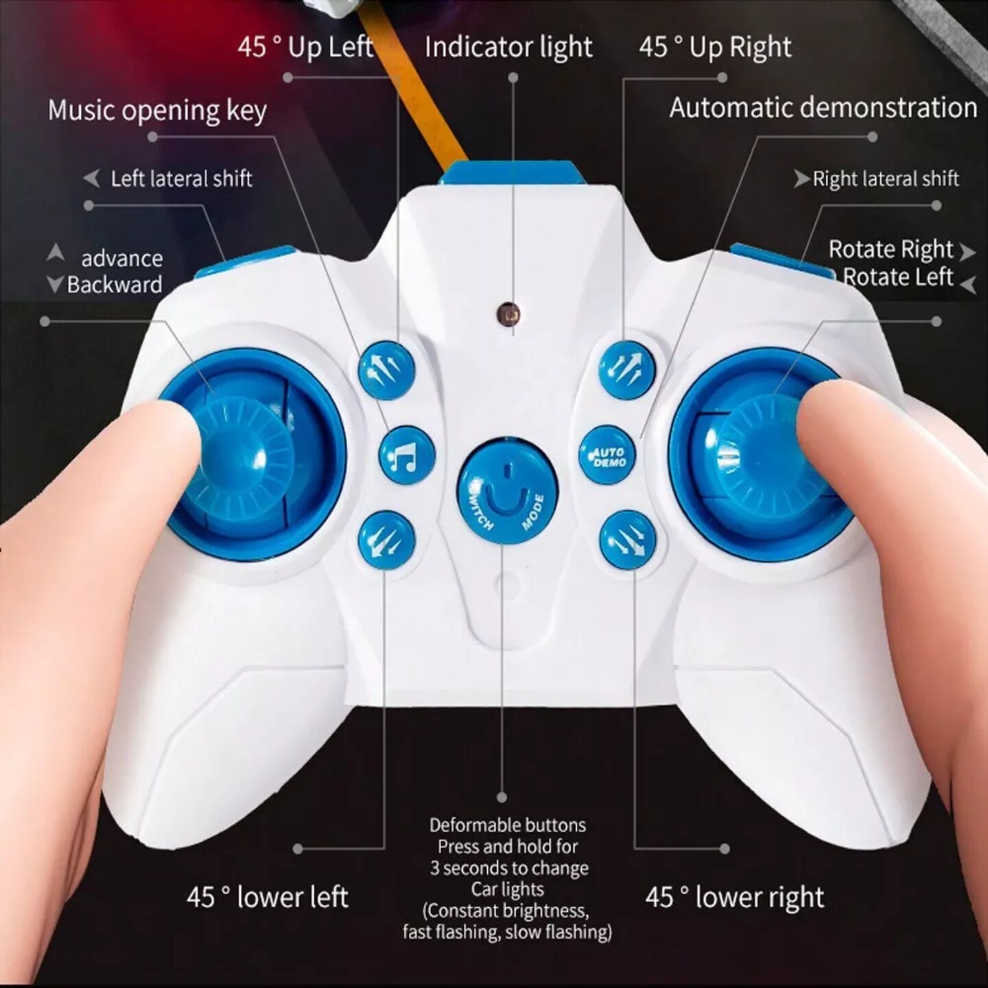 Kitcheniva Off Roader Remote Control Car RC Stunt 4WD Hand Gesture Sensing Toy Gift