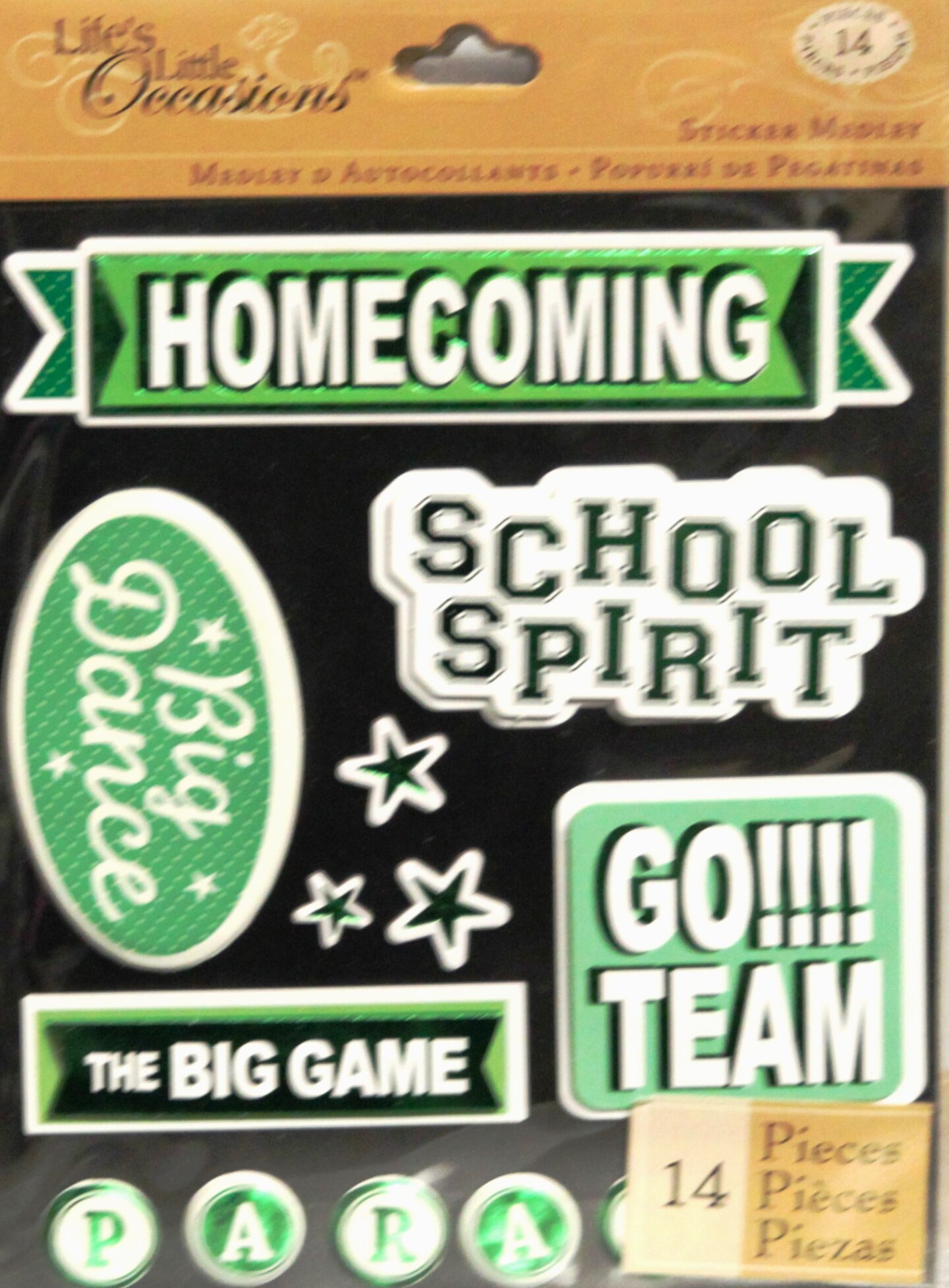 K &#x26; Company Life&#x27;s Little Occasions Green Homecoming Dimensional Sticker Medley