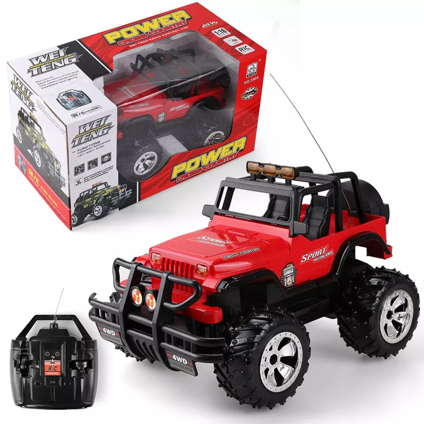 Kitcheniva 1:16 RC Car Remote Control High Speed Off-Road Truck Kids Toy Gift