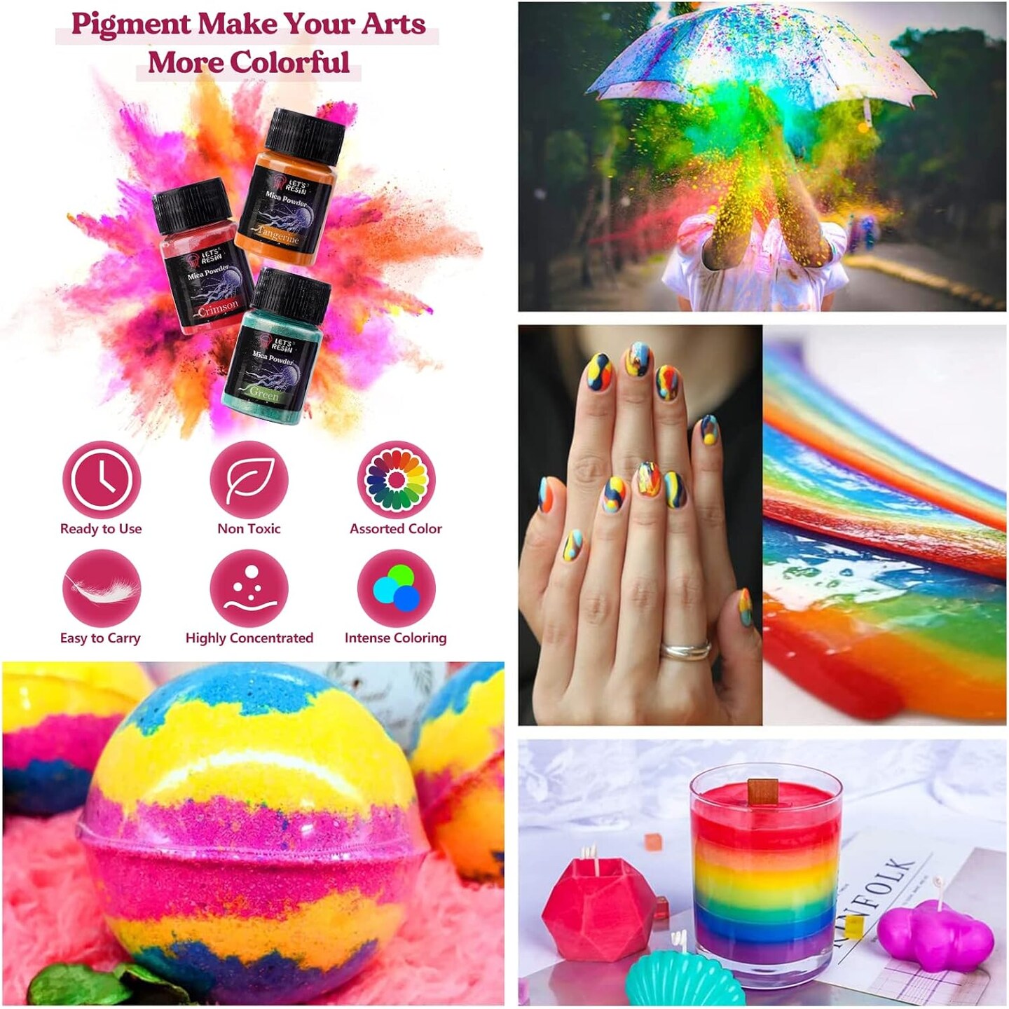 LET&#x27;S RESIN Epoxy Resin Starter Kit for Beginners, 44OZ Resin Art Kit for Craft,Fast Cure Resin for Coating,Jewelry,Tumbler,Paintings, Crystal Clear Casting Resin with Cups, Pigment Powder