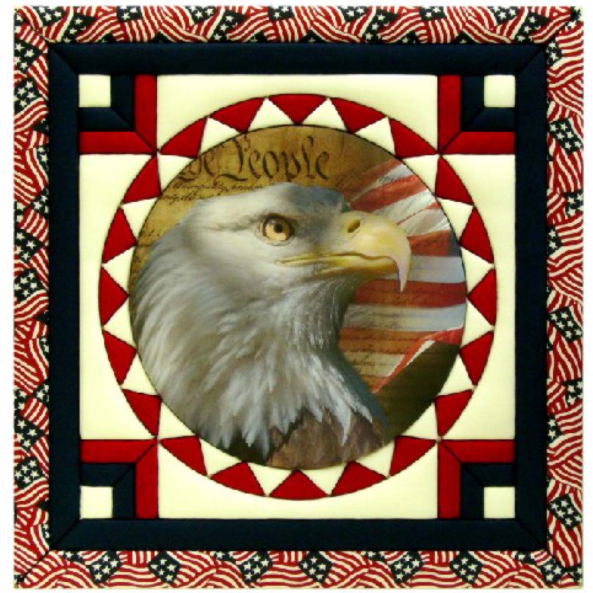 Quilt Magic  Patriotic Eagle No-Sew Quilt Kit