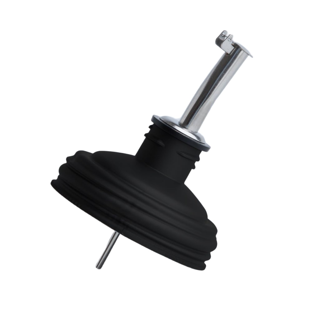 reCAP Mason Jar Pour Spout and Olive Oil Dispenser, Regular Mouth, Made in the USA, Leak-proof and Freezer-proof, Black