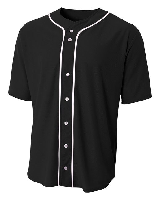 A4&#xAE; Youth Short Sleeve Full Button Baseball Jersey
