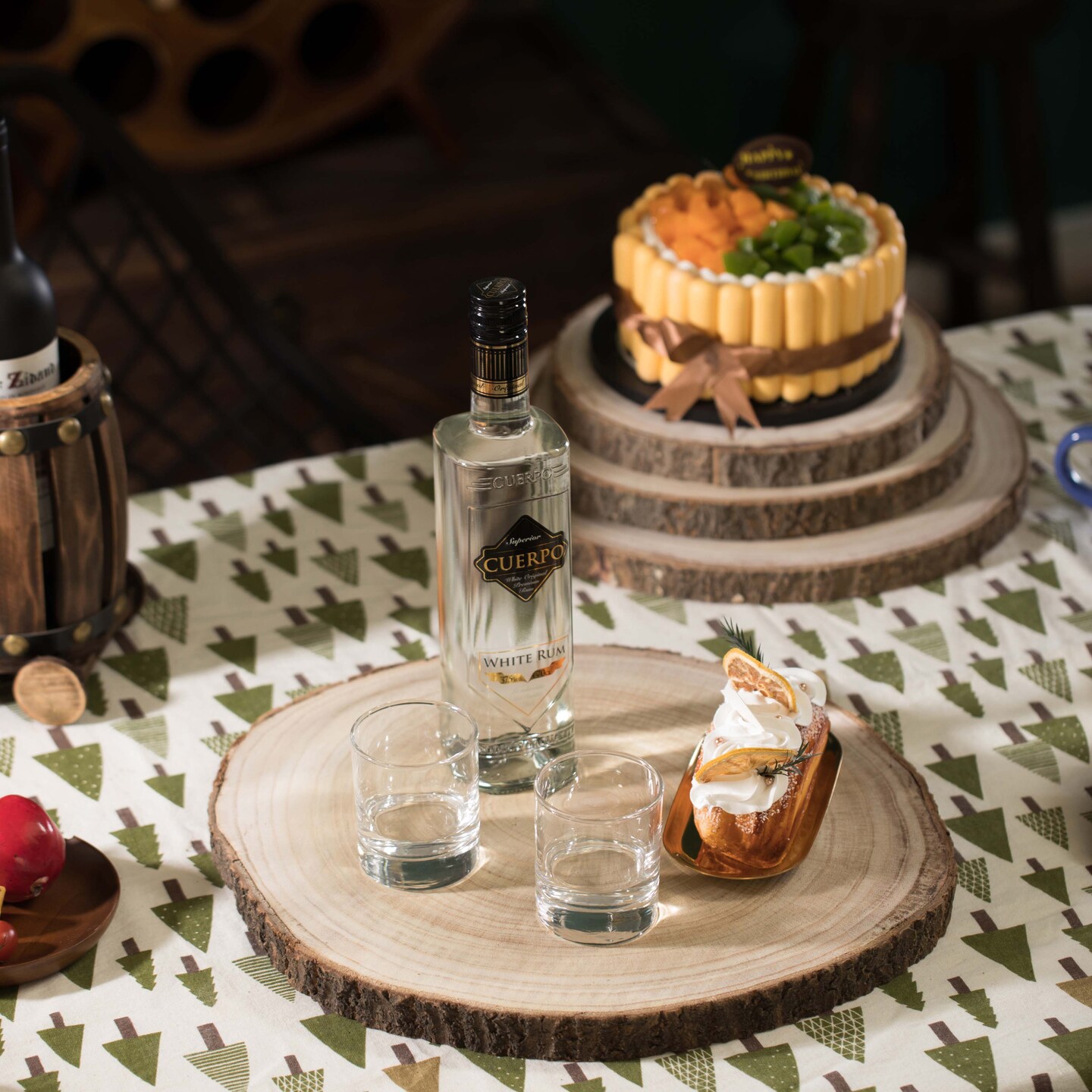 Barky Natural Wood Slabs Rustic Ornament Slice Tray Table Charger set of 4