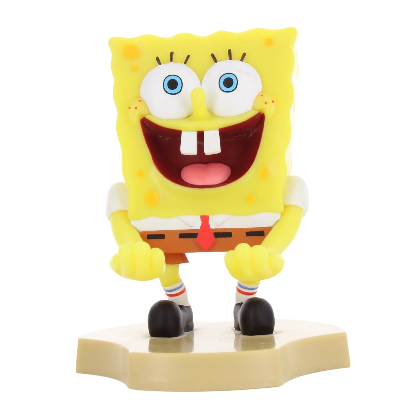Exquisite Gaming: Cable Guys Holdems: Spongebob - Earbud &#x26; Phone Holder,  4.5&#x22; Mini Collectible With a Twist, TV Series Licensed Figure