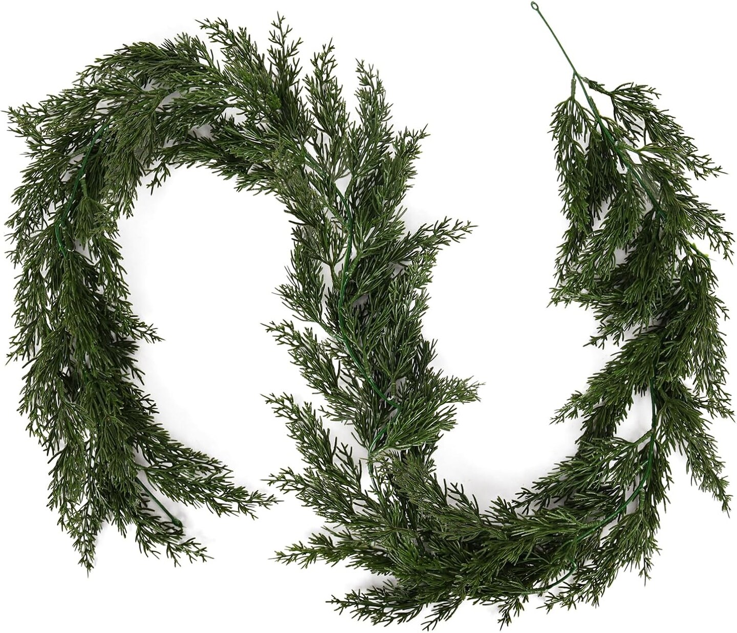 5.57FT Christmas Garland Artificial Pine Garland Christmas Decor Winter Greenery Garland Pine Garland Decoration for Fireplace Indoor Home Xmas Table Outdoor Indoor Christmas Decoration