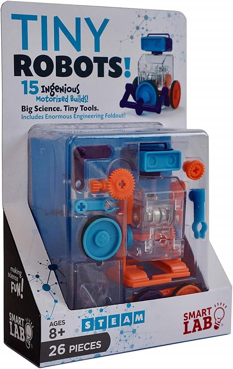 SmartLab Toys TINY Robots with 15 Ingenious Motorized Builds. Big Science. Tiny Tools.