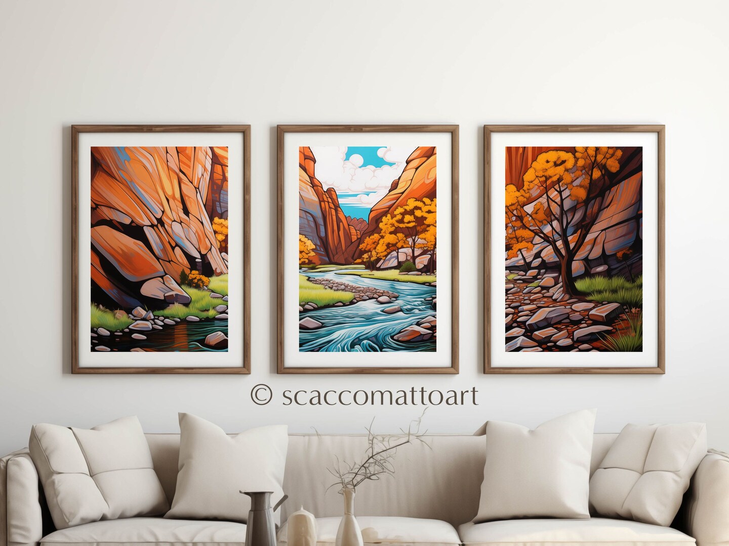 Hiking the Narrows Abstract Acrylic | Zion National Park | Travels