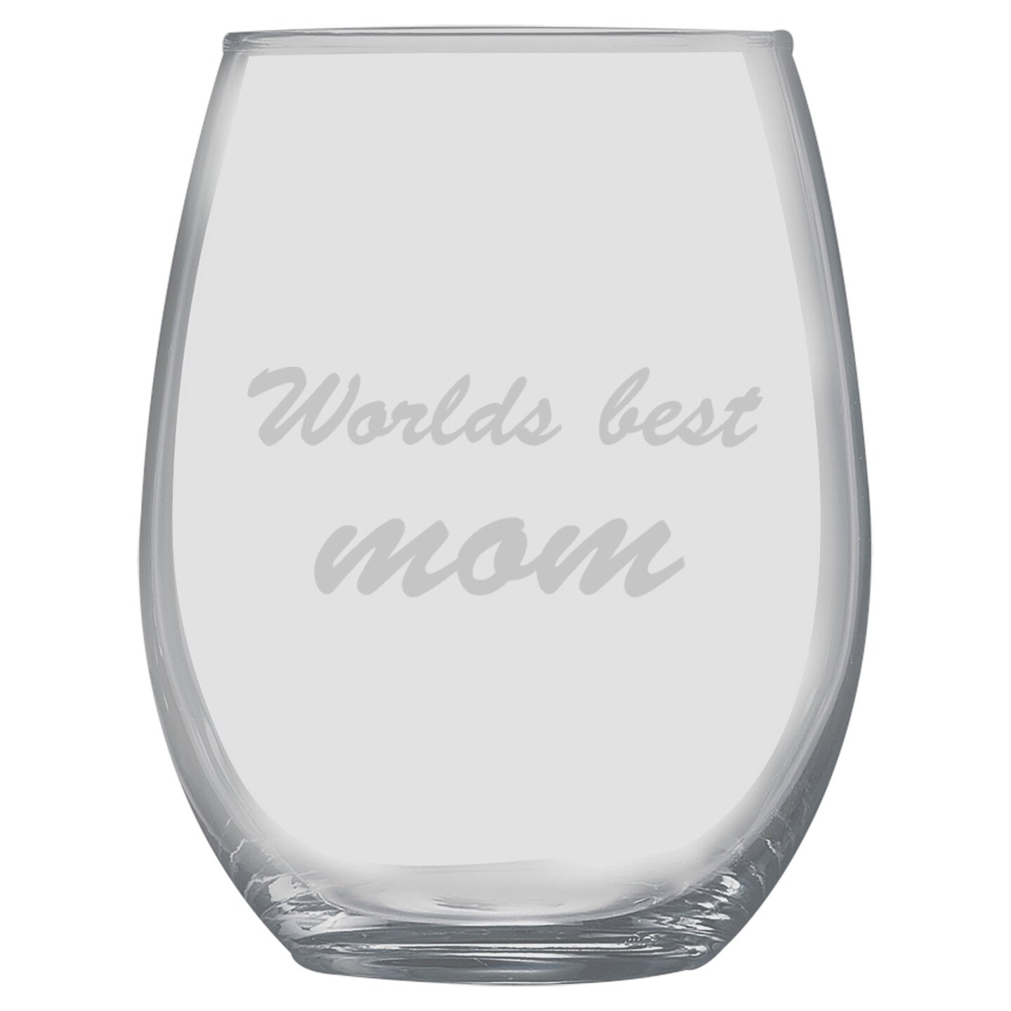 15oz Stemless Wine Glass - Worlds best Mom