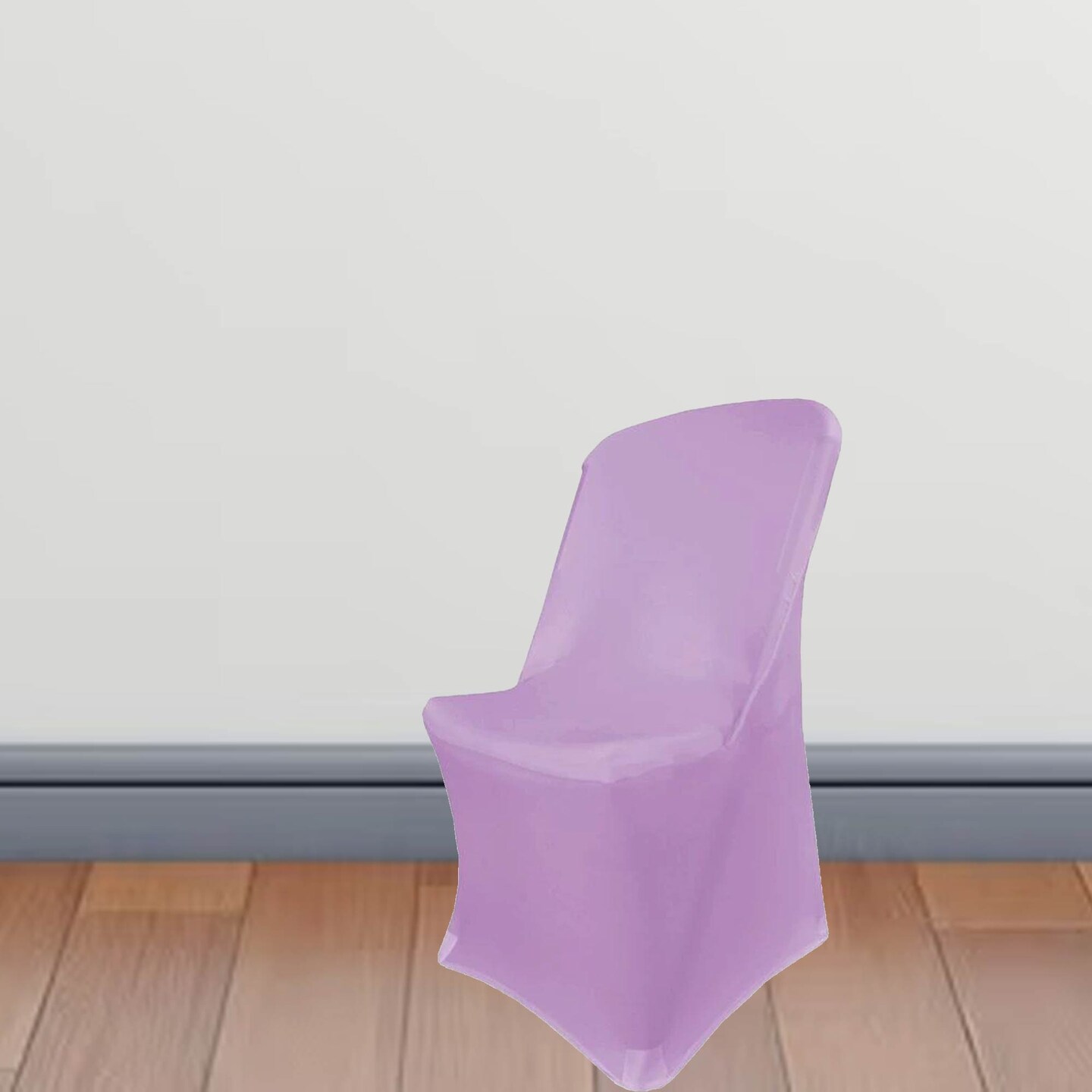 1 Piece Premium Spandex Chair Cover for Lifetime Folding Chair Lilac Stretch, Machine Washable