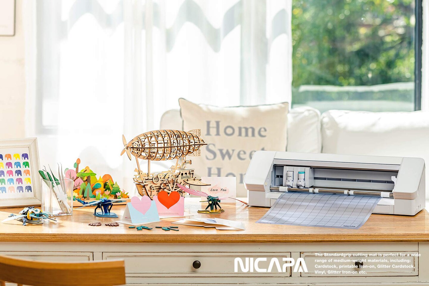 Nicapa StandardGrip Cutting Mat for Silhouette Cameo 4/3/2/1 (12x12 inch,3 Mats) Standard Adhesive Sticky Quilting Cut Replacement Accessories
