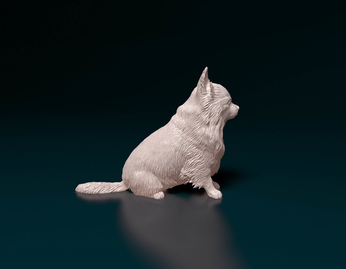 Long Hair Chihuahua - 1:12 Scale miniature dog for dollhouse, diorama by Stereocat (1 dog) product 4