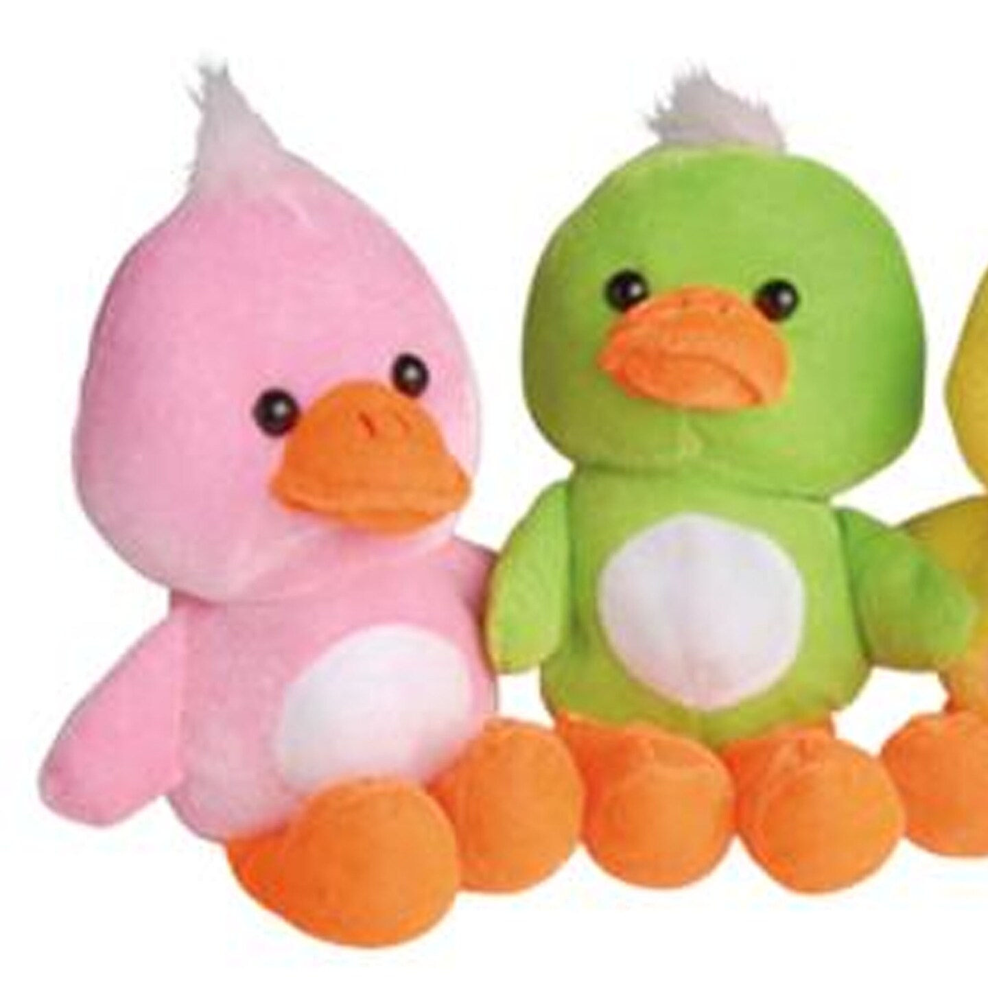 Bright Plush Ducks Include 12 Units
