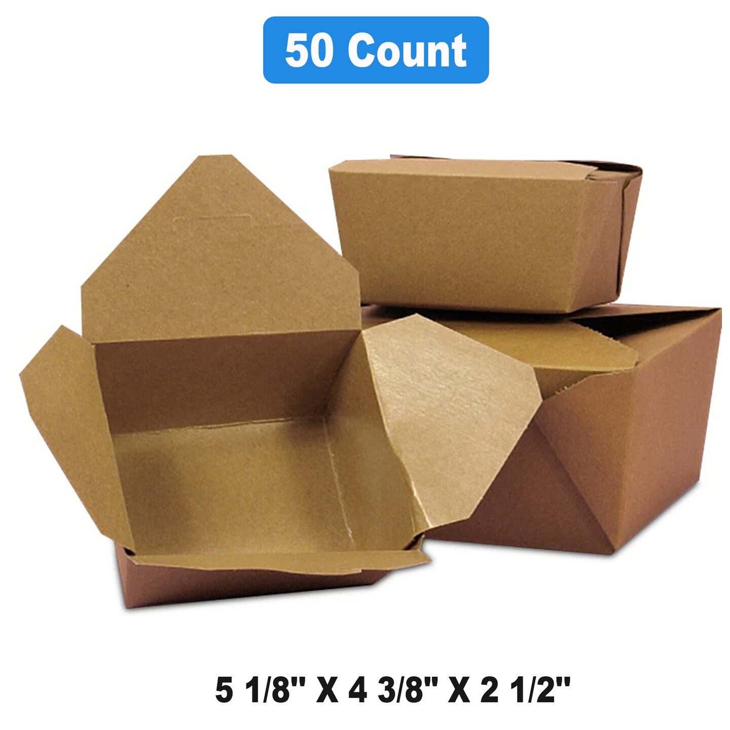 Earth Kraft Take-Out Boxes 5 1/8&#x22; x 4 3/8&#x22; x 2 1/2&#x22; Eco-Friendly Packaging