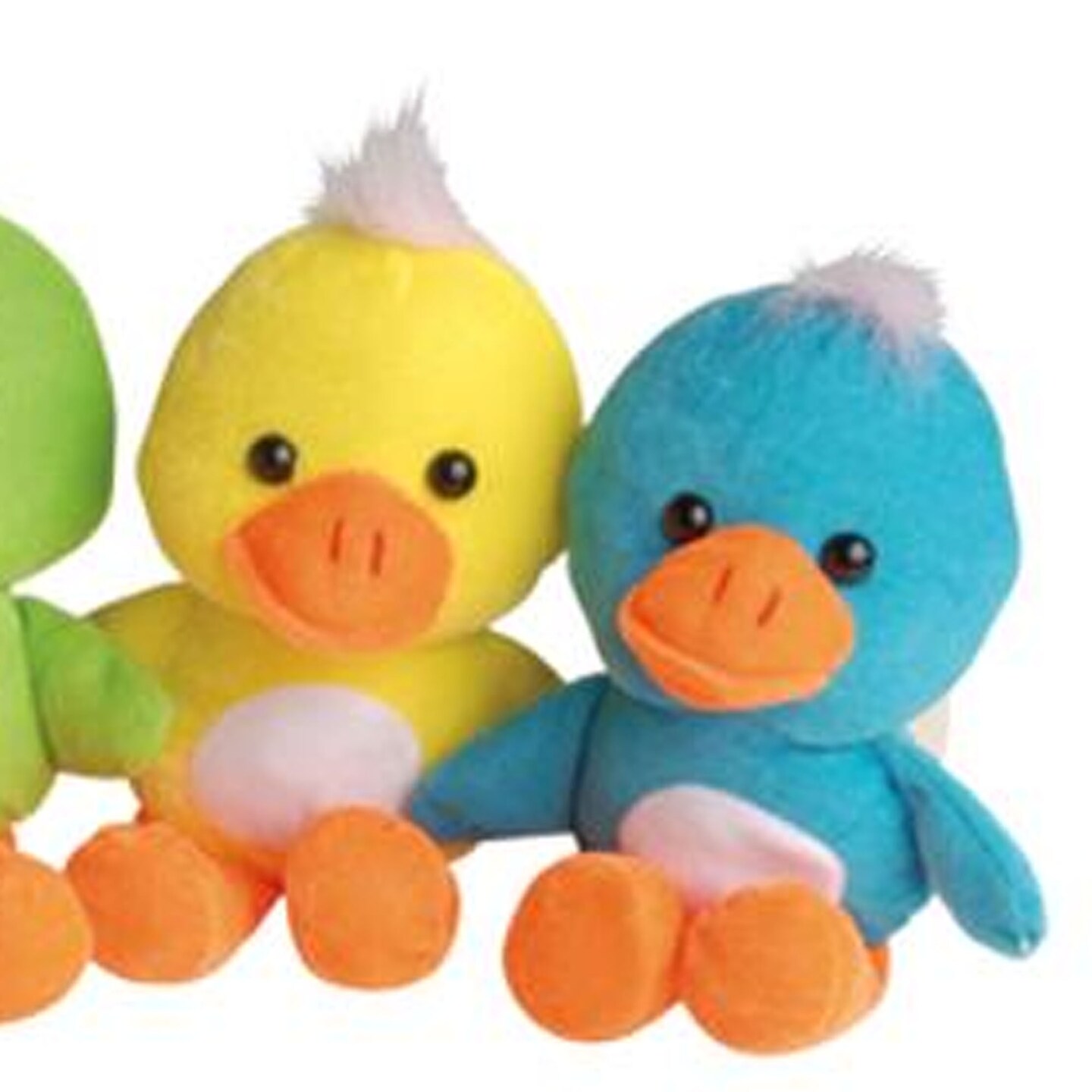 Bright Plush Ducks Include 12 Units
