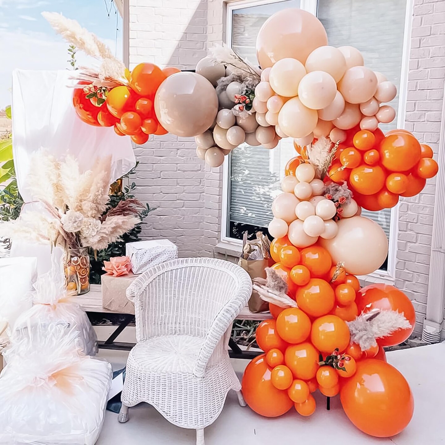RUBFAC 87pcs Orange Balloons Different Sizes 18 12 10 5 Inches for Garland Arch, Premium Orange Latex Balloons for Birthday Wedding Baby Shower Bridal Shower Party Decorations