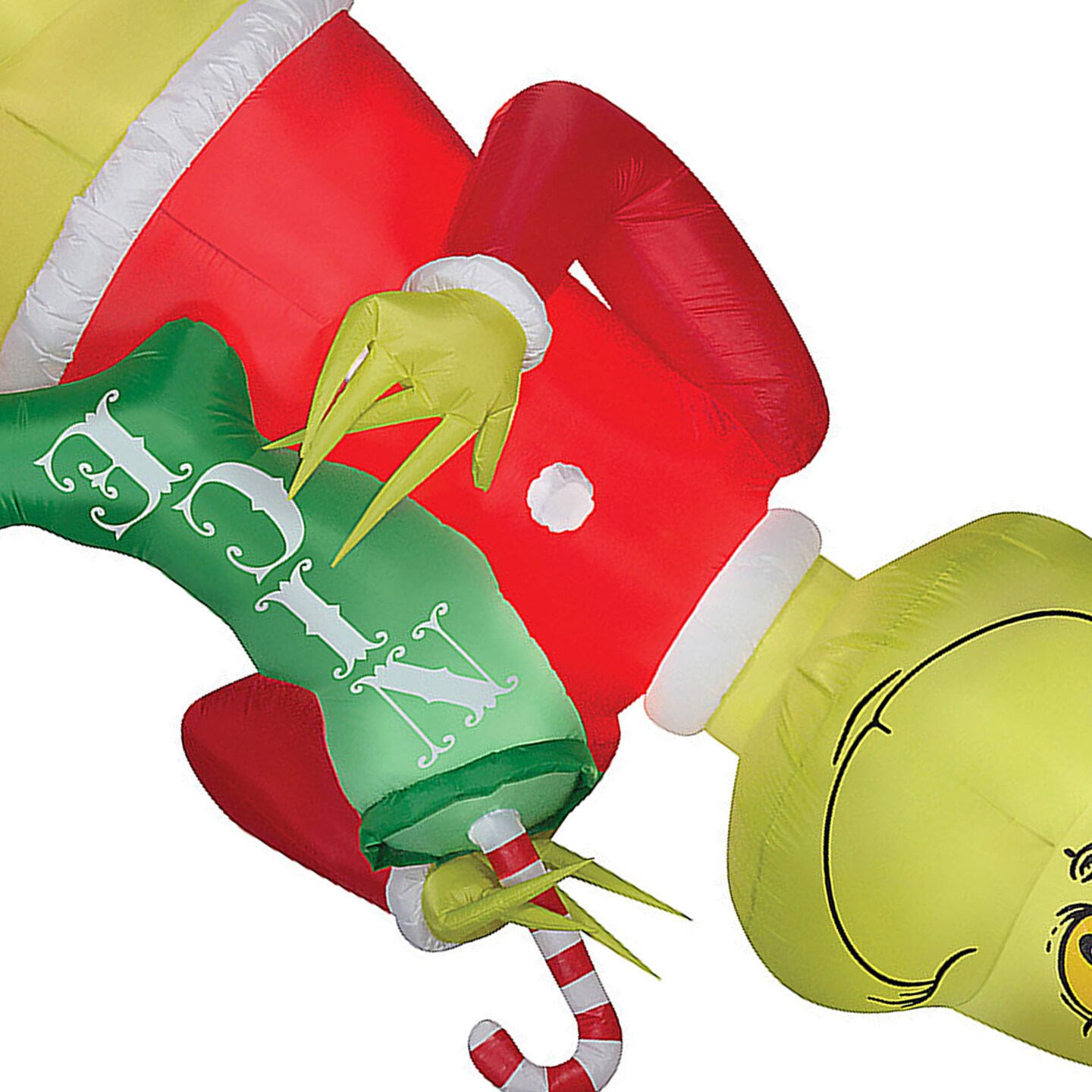 Blow Up Inflatable Grinch with Stock Giant Outdoor Yard Decoration