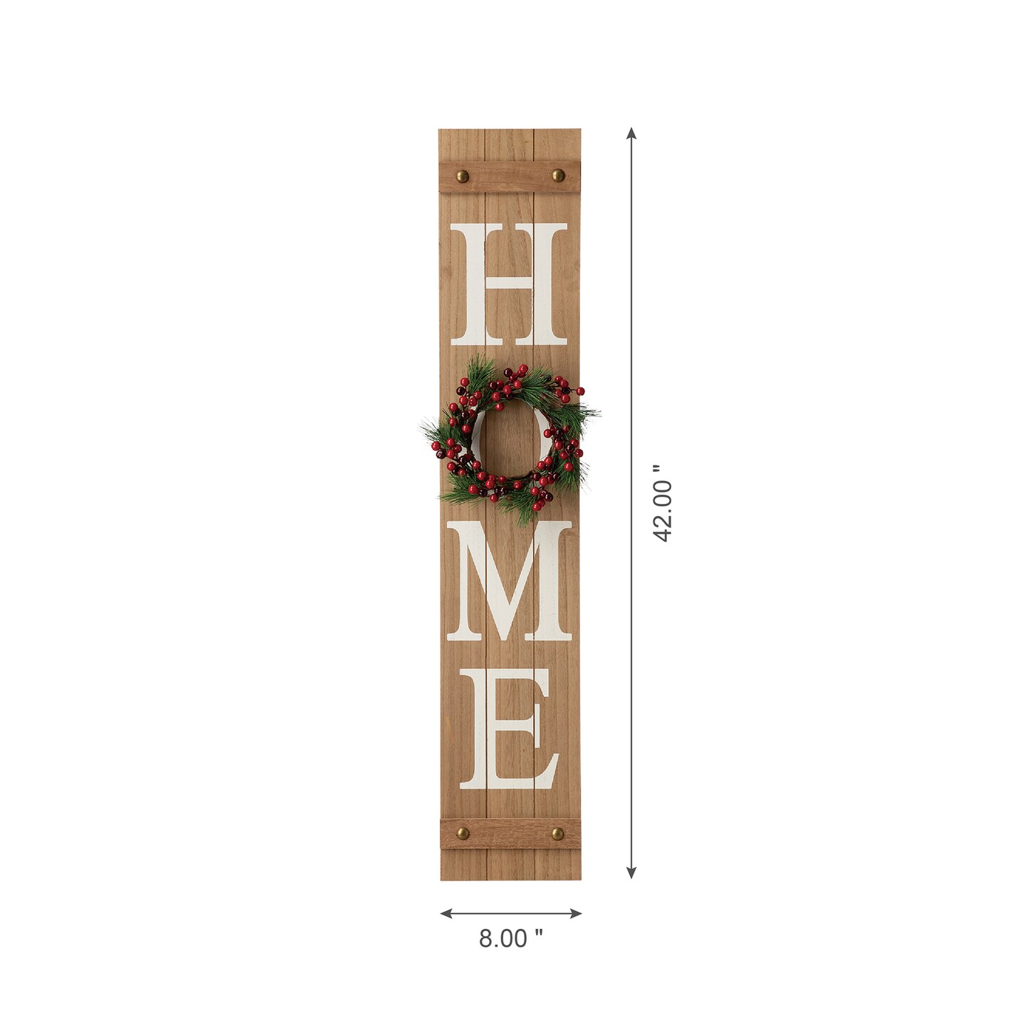 42&#x22;H Christmas Fall Porch Sign with 3 Interchangeable Floral Wreaths