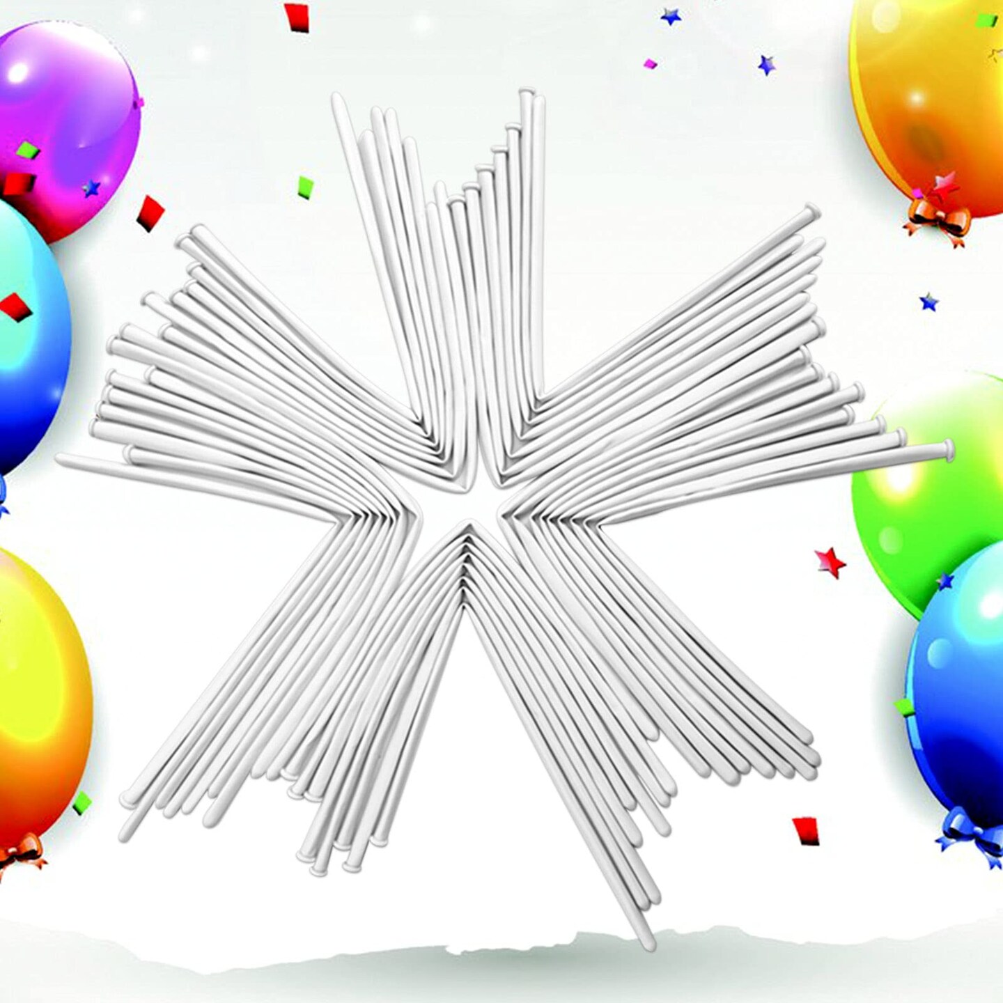 100Pcs clear 260 Balloons Clear Long Skinny Latex Balloons for Animal Balloons, Premium Quality Balloons for Beginners Balloons Making Kid&#x27;s Carnivals Party Decoartion