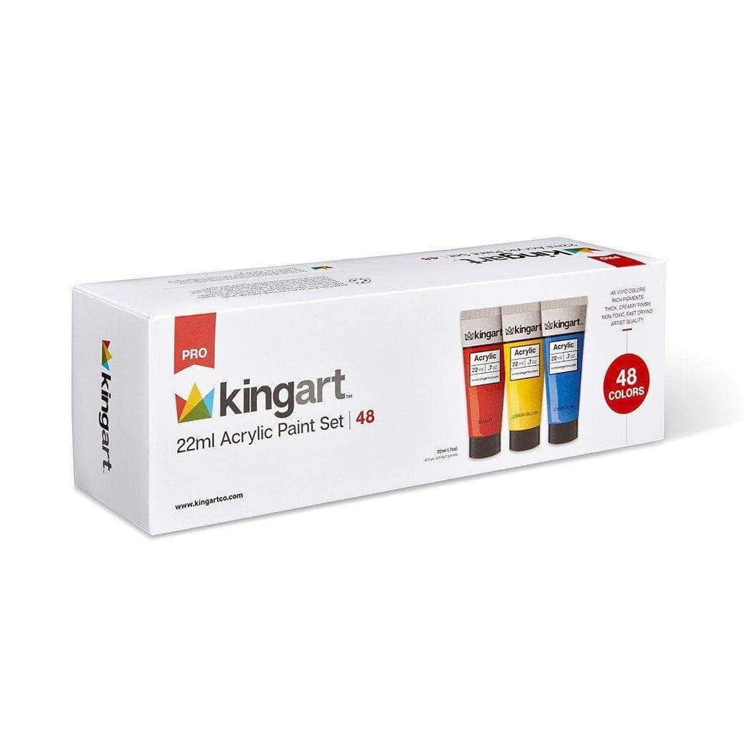 KINGART&#xAE; PRO Artist Acrylic Paint, 22ml (0.74oz), Set of 48 Colors