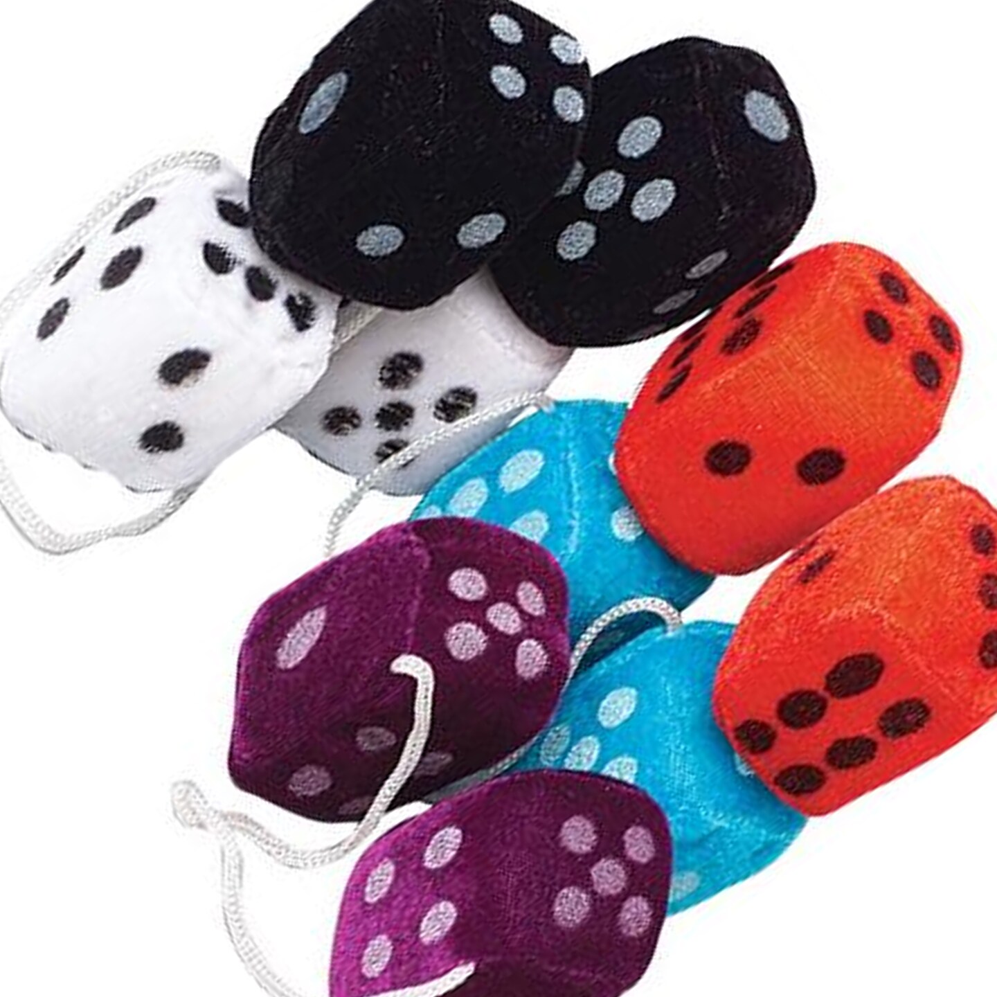 Small Plush Dice 1 1/2 Inch Include 12 Units