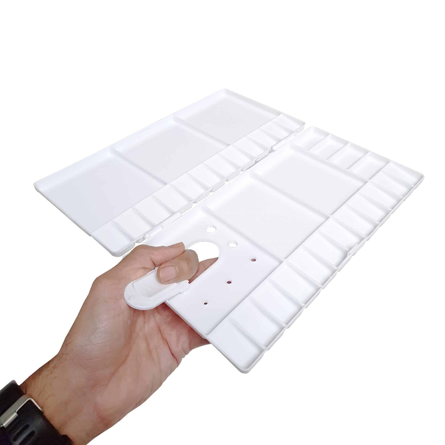 Zieler&#xAE; Compact Folding Artist Sturdy Plastic Palette 33 Wells