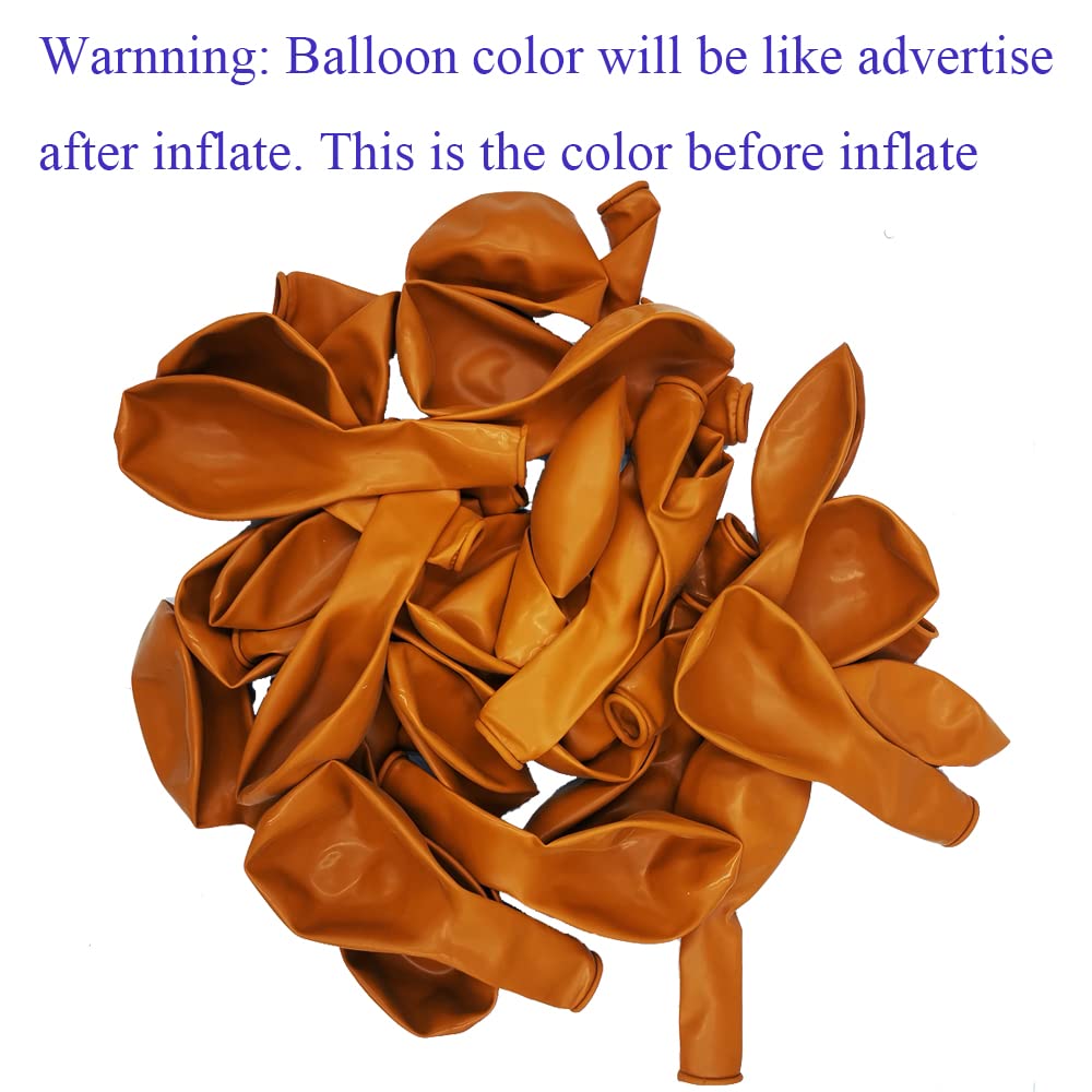 Burnt Orange Balloons Happy Birthday Decoration 53pcs 5inch/12inch/18inch Assorted Sizes Tropical Jungle Safari Balloons Thanksgiving Party Decor