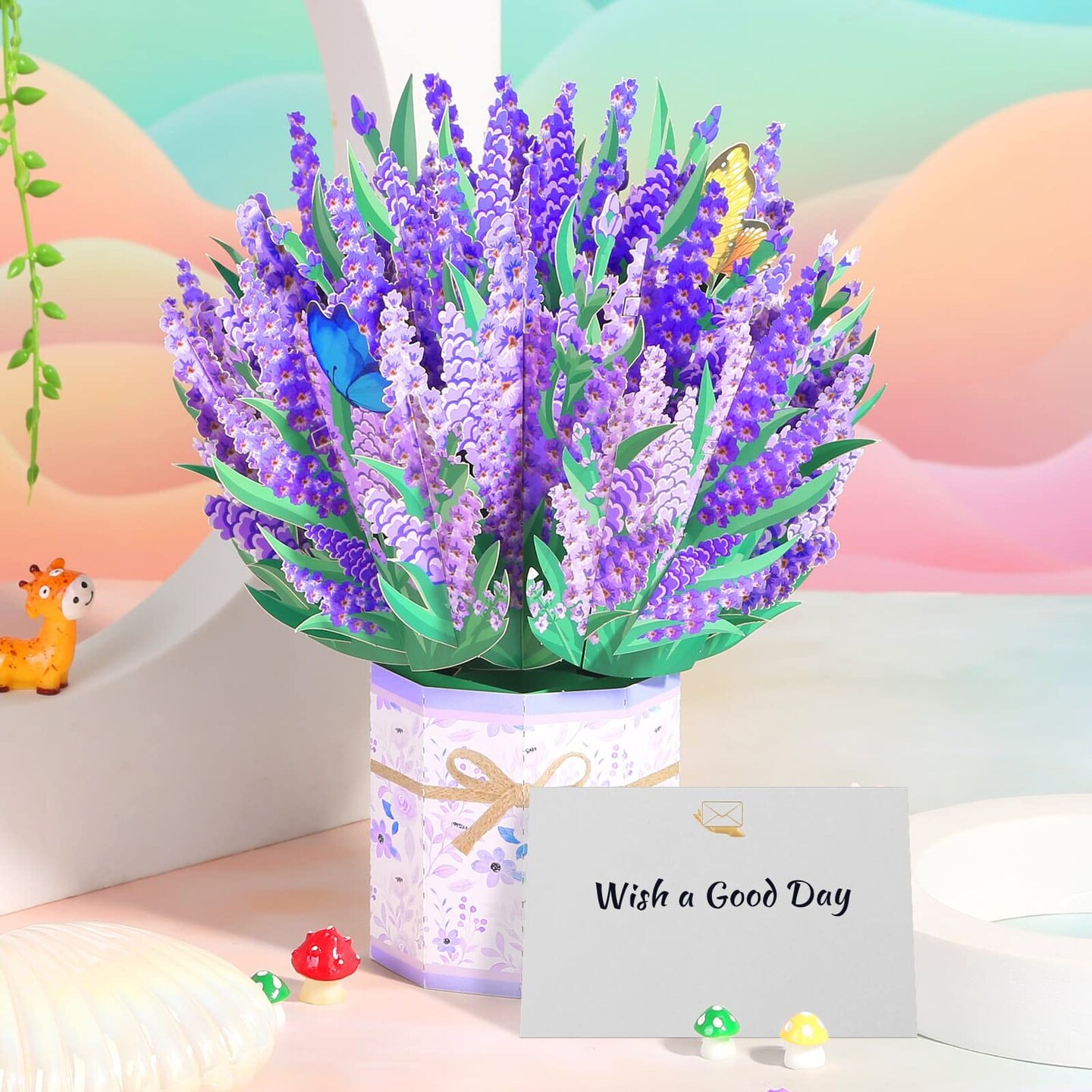 Pop Up Flowers Bouquet Cards Get Well Cards 3D Flower Birthday Cards with Note Card and Envelope for All Occasion Mother&#x27;s Day Thinking of you Thanksgiving Christmas Gift