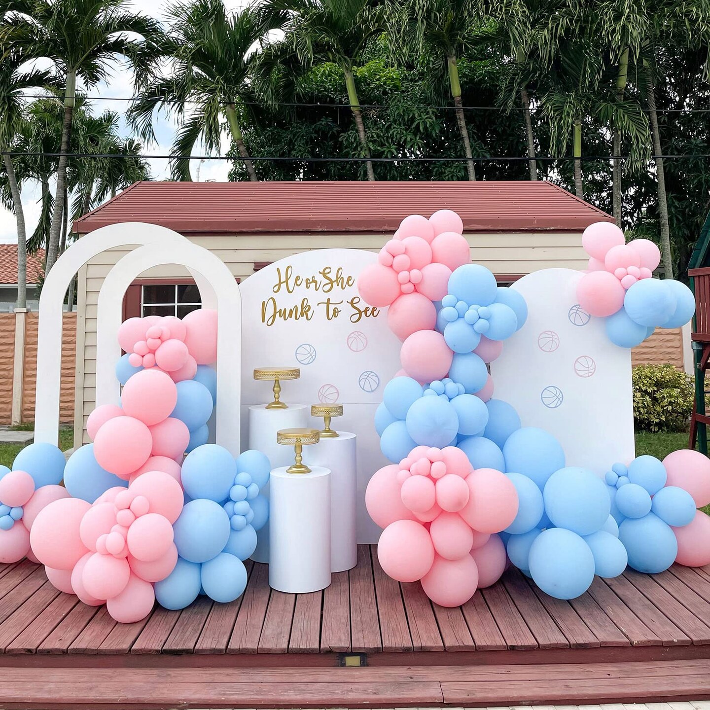RUBFAC Pink Balloons 129pcs Pastel Pink Balloons Different Sizes 18 12 10 5 Inch Light Pink Balloons for Valentine&#x27;s Day Birthday Wedding Anniversary Baby Shower Garland Arch Party Decoration