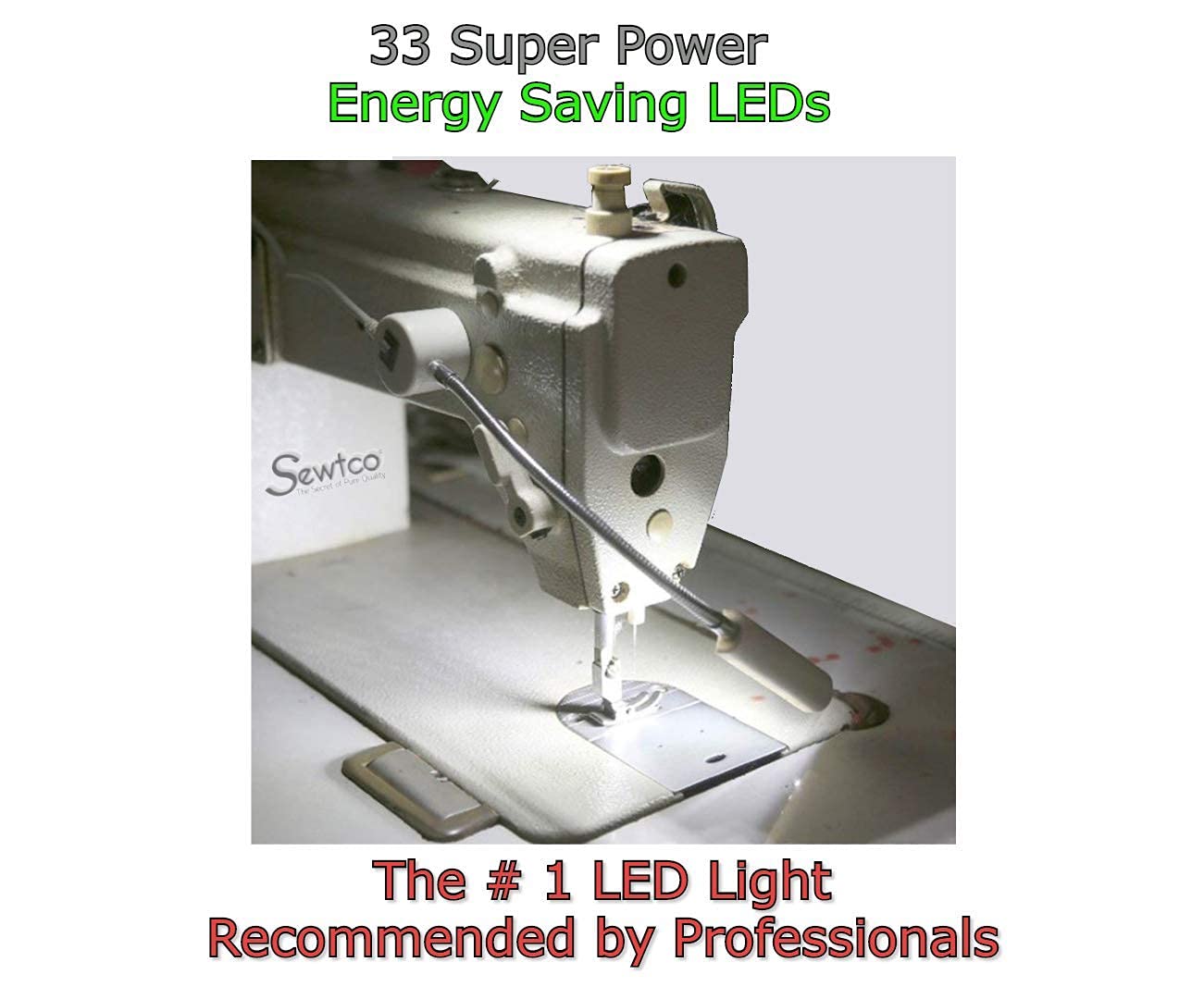 LED Sewing Machine Lights, ENERGY SAVING LED Machine Light for Drill Press, Desk, Craft Gooseneck Lamp Flexible LED Work Light Magnetic Lamp 33 LED's Sewing Lamp Magnetic Base Light magnetic led light