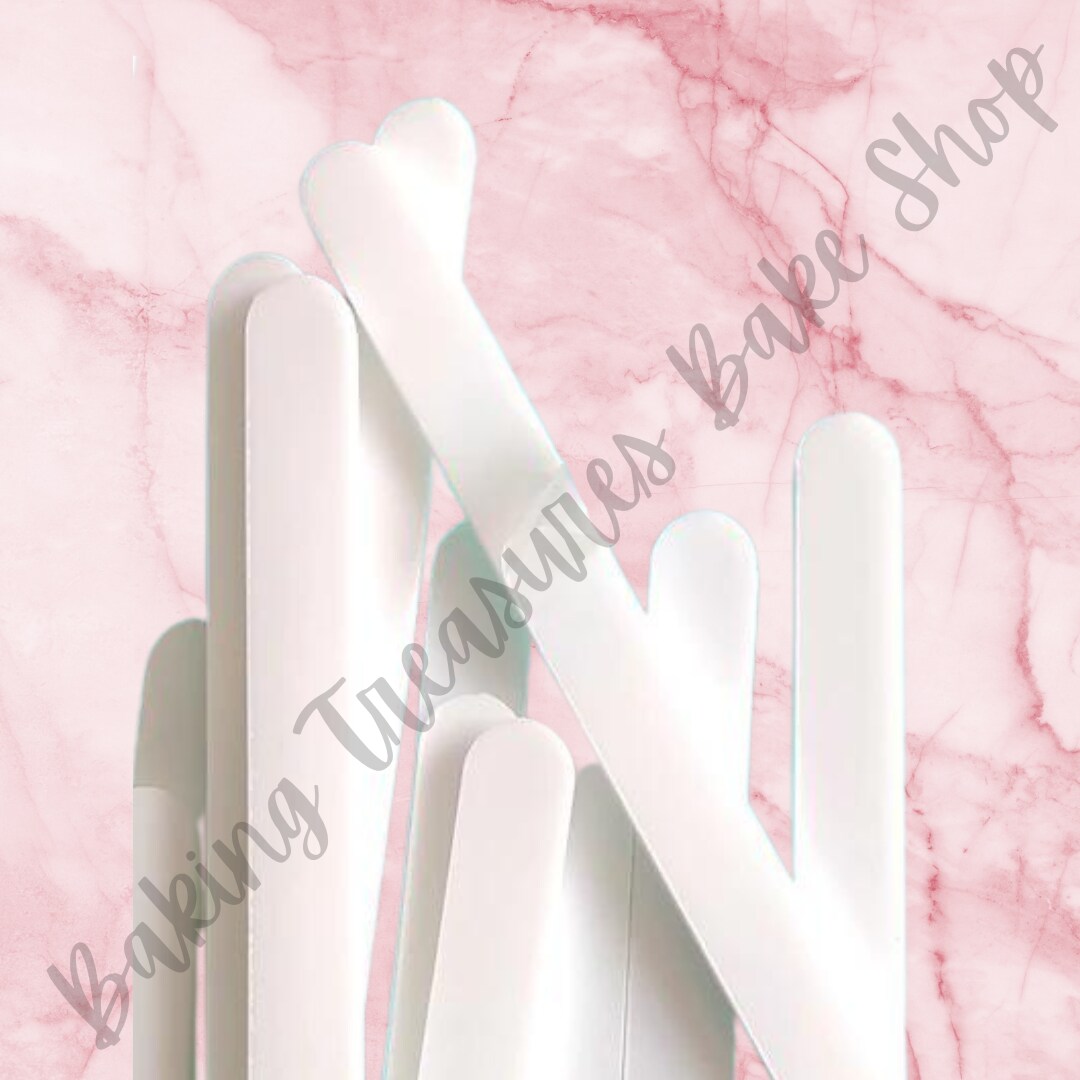 Acrylic Popsicle Sticks- White