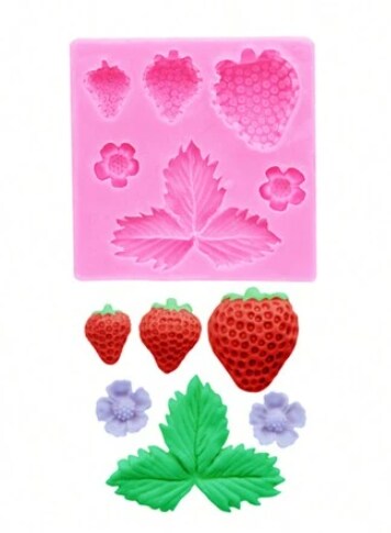 Strawberry Silicone Molds Flower Leaf