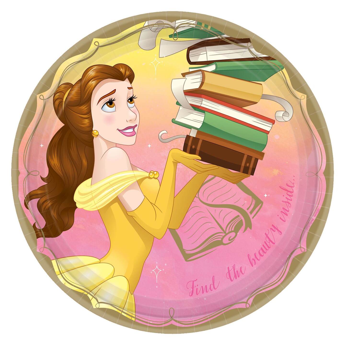 Belle Beauty and the Beast 9&#x22; Round Luncheon Plates - 8ct