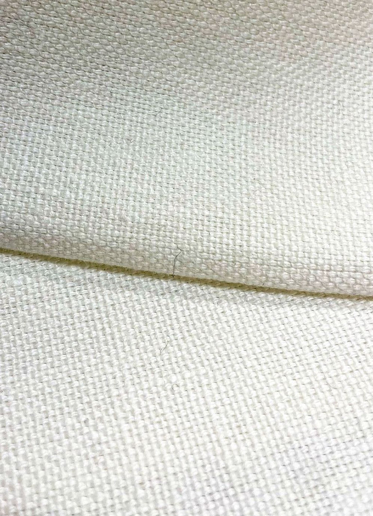1 Yard Solid Ivory Pure Linen Performance Fabric 10.5 oz Water Resistant 58 Inches Wide