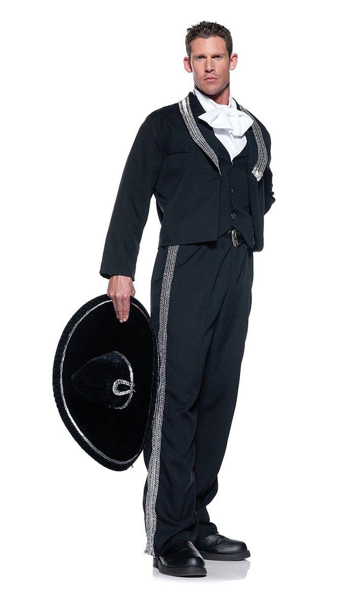 Mexican Mariachi Man Adult Costume &#x26; Hat Set