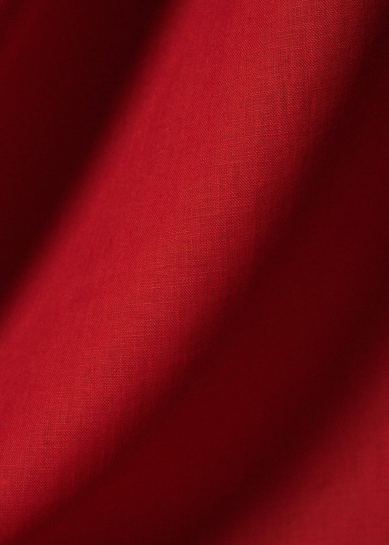 1 Yard Lipstick Pure Linen Fabric, Midweight 5.5 Oz Stone Washed Solid Weave 54 Inch