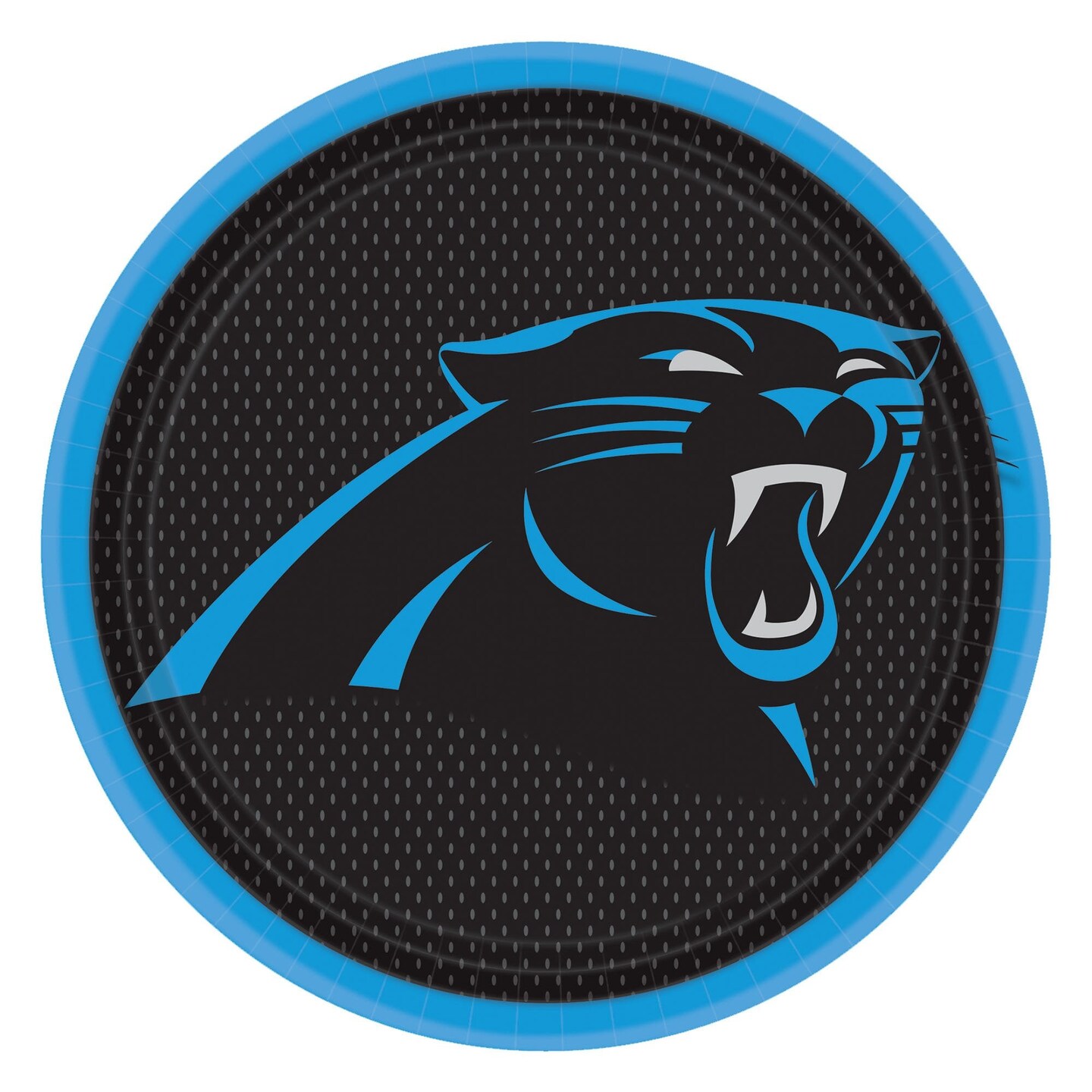 Carolina Panthers 9&#x22; Round Plates - 8ct