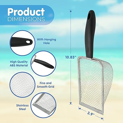 4E&#x27;s Novelty 1 Set Shark Tooth Sifter &#x2013; Packable Beach Toy Set