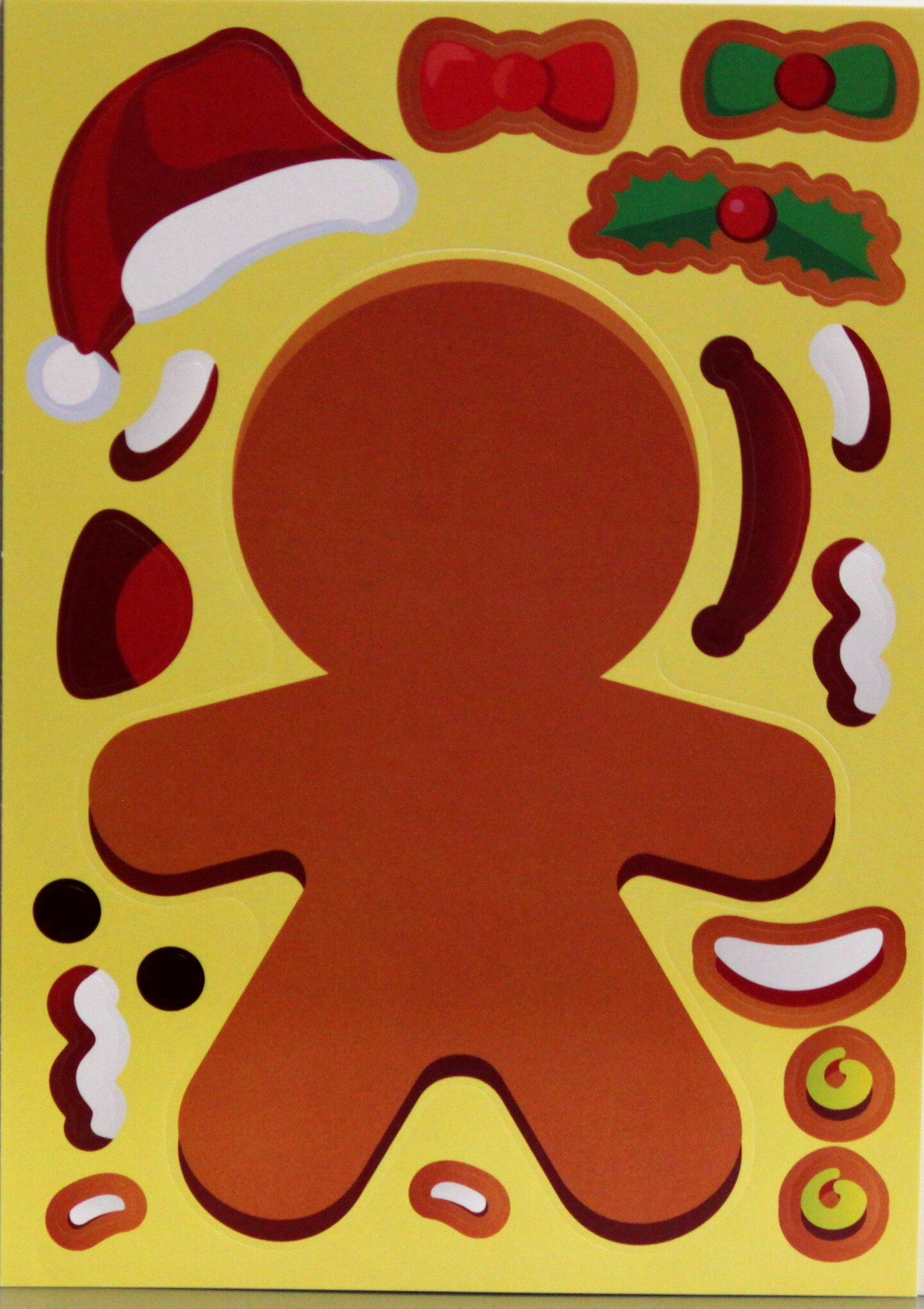 Christmas Create Your Gingerbread Man Stickers Sheet