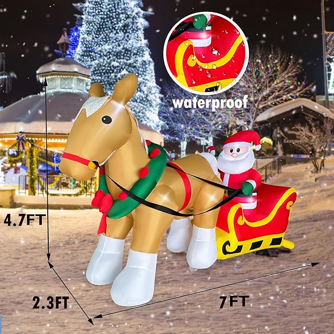 Inflatable Christmas discount Clydesdale horse