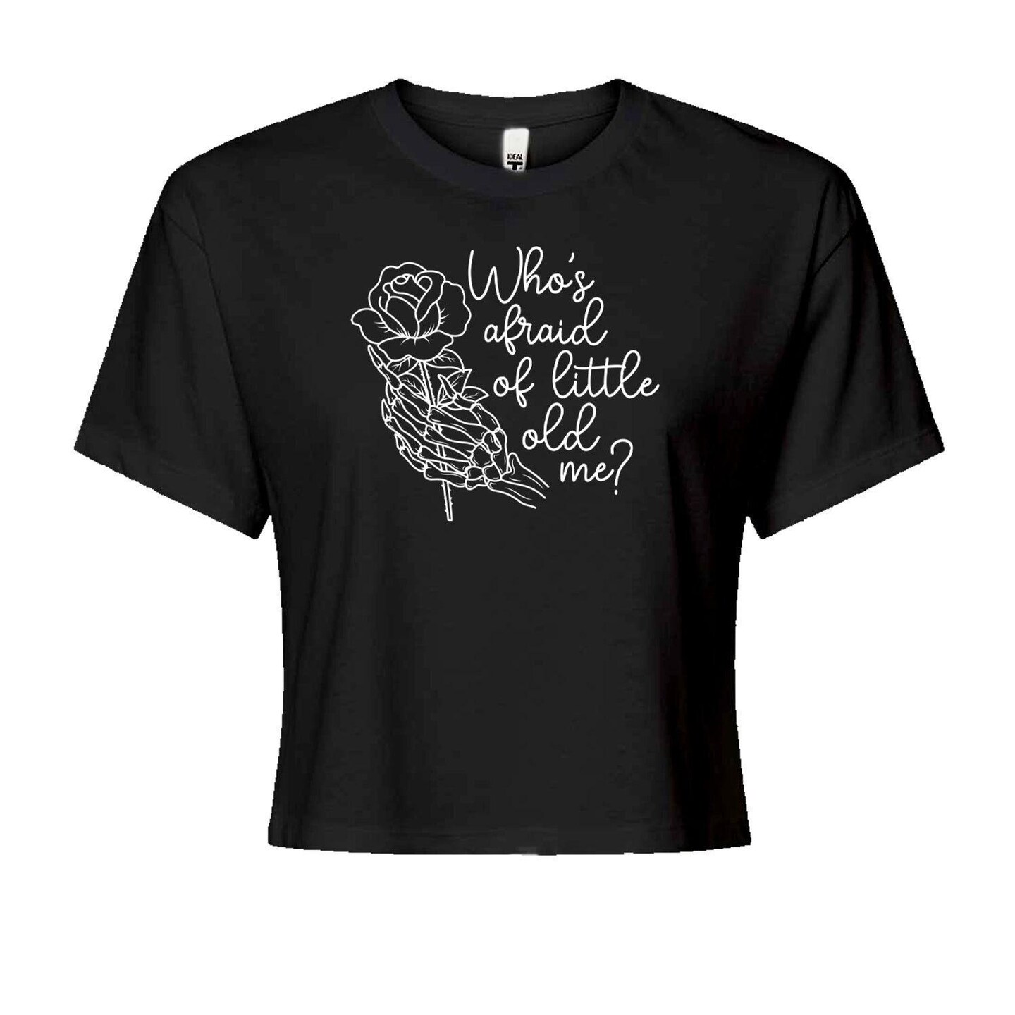 Who's Afraid Of Little Old Me Rose Skeleton Hand TTPD Music Cropped T ...