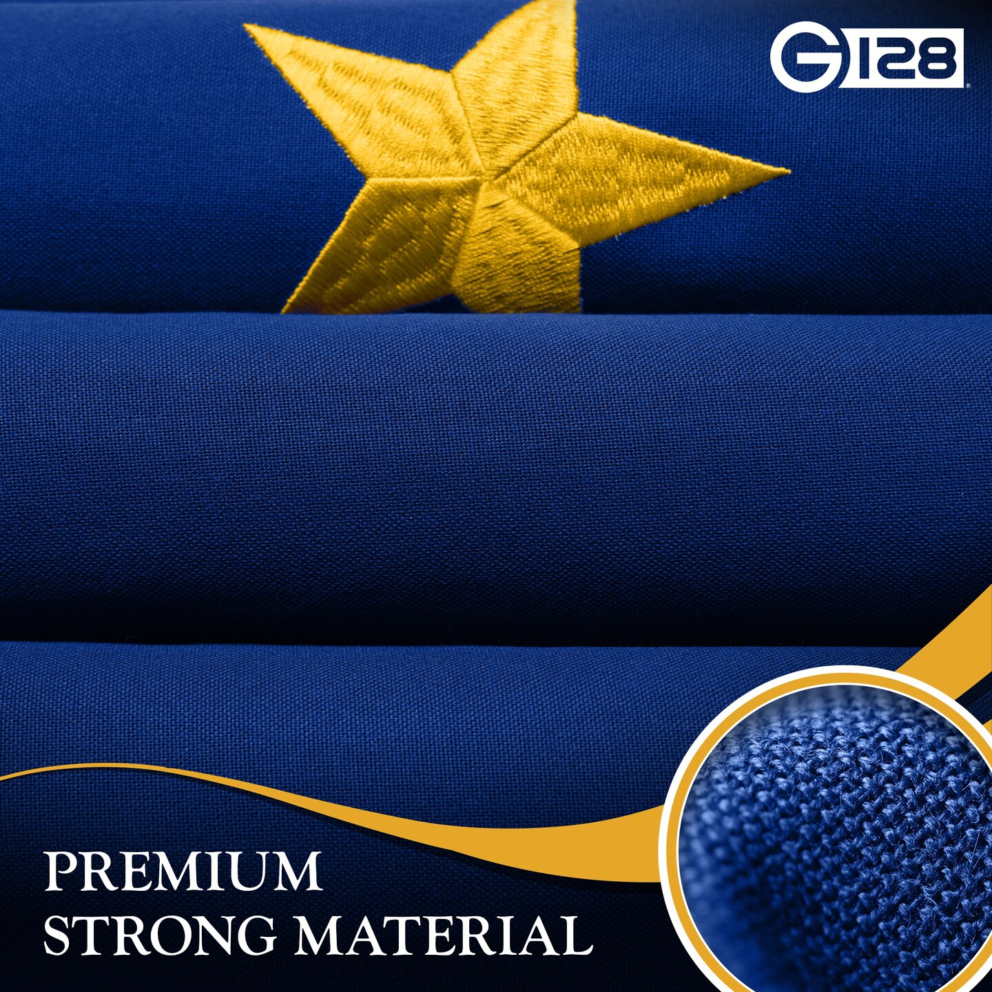G128 Combo Pack: American USA Flag 3x5 Ft &#x26; Alaska Flag 3x5 Ft, Both Embroidered SPUN Polyester, Indoor/Outdoor, Brass Grommets