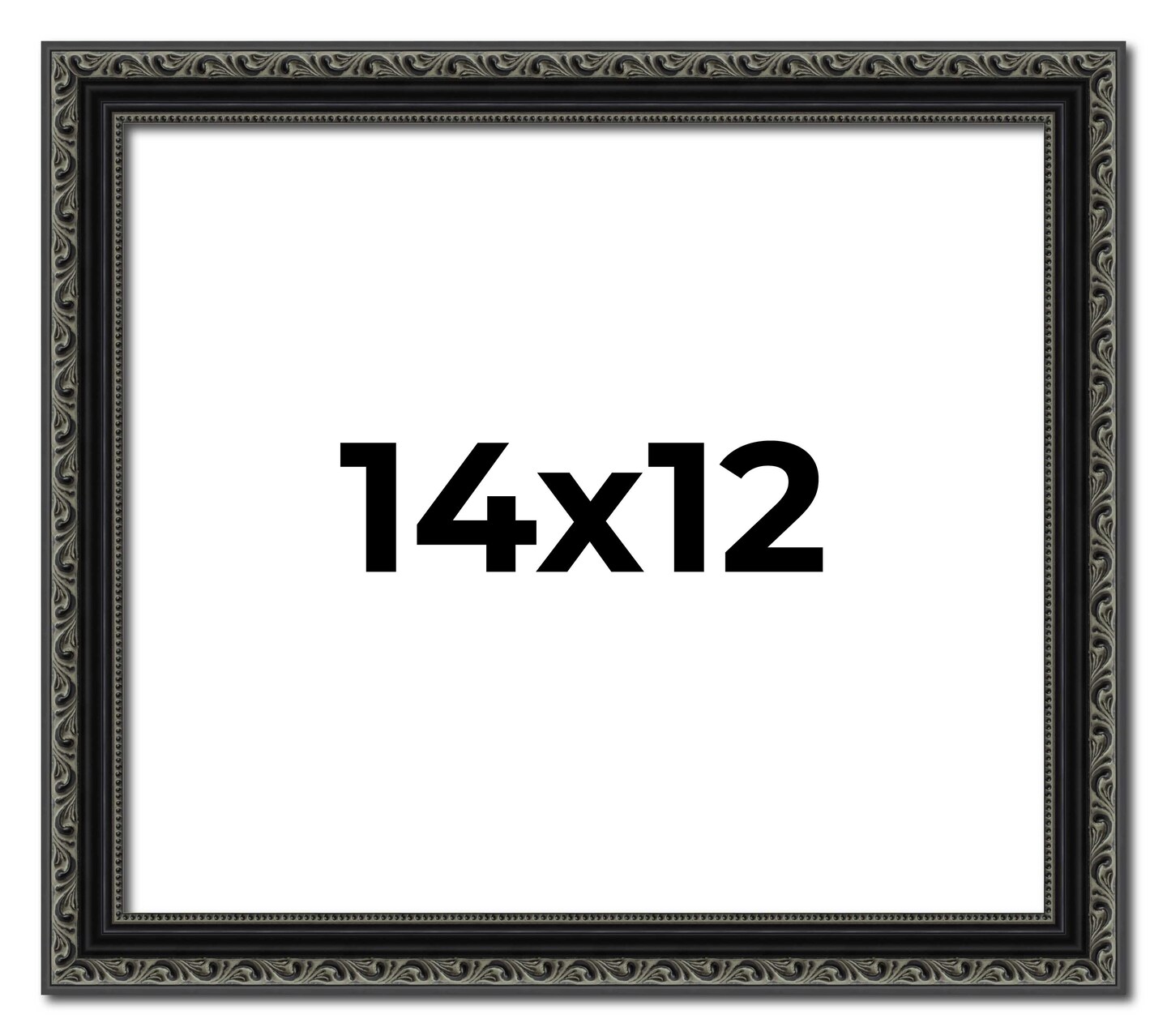 Antique Black Picture Frame - UV Acrylic, Backing Board, Hanging