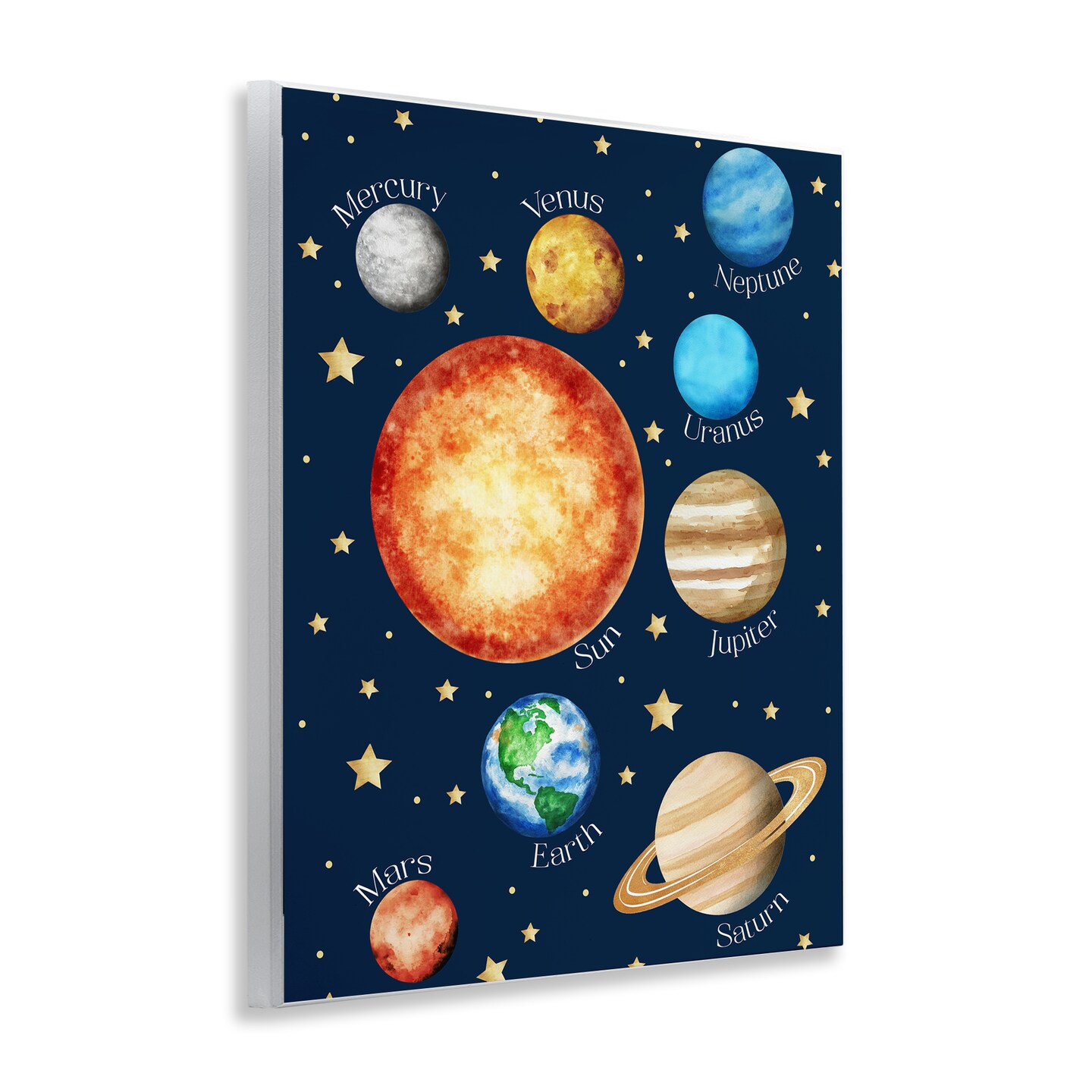 Stupell Industries Educational Solar System Space Wall Plaque, design by Christine Simpson Art
