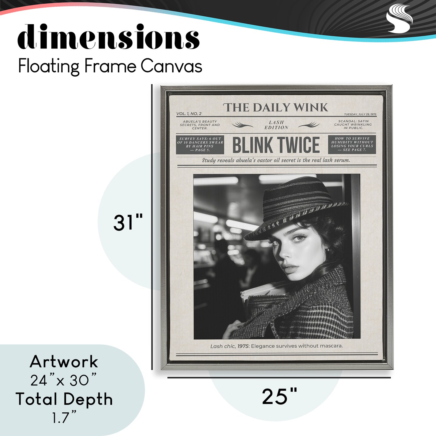 Stupell Industries The Daily Wink Magazine Floating Frame, design by A Barefoot Stylist